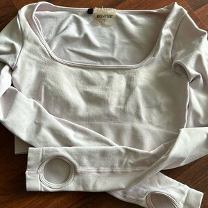 long sleeve crop top